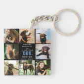 愛する記憶の中で「世界最高の犬」形容写真 キーホルダー (裏面)