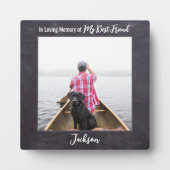 愛する記憶の中で - 最高の友達 犬の追悼 フォトプラーク (正面)