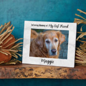 愛する記憶の中で - 犬メモリアル ペットロス 哀悼 フォトプラーク (側面)