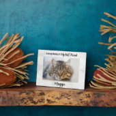 愛する記憶の中で - 猫の追悼 ペットの死への哀悼 フォトプラーク (側面)