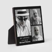 愛する記憶の中で 祖父の葬儀 追悼記念品 フォトプラーク (正面)