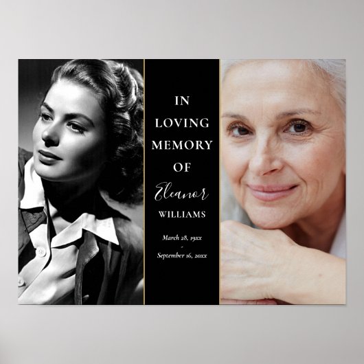 愛する記憶の中で 過去と現在 2枚の写真記念碑 ポスター (正面)