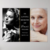 愛する記憶の中で　過去と現在　2枚の写真追悼記念 ポスター (正面)