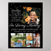 愛する記憶の中で | 6枚の写真コラージュ葬儀 ポスター (正面)