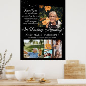 愛する記憶の中で | 6枚の写真コラージュ葬儀 ポスター (キッチン)