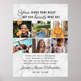 愛する記憶の中で | 6枚の写真コラージュ葬儀 ポスター