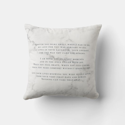 愛する記憶の中で | 6枚の写真の追悼コラージュ クッション (裏面)