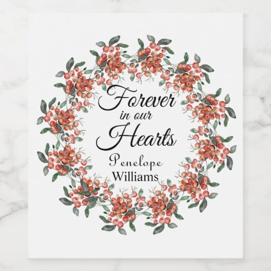 愛する記憶の中の森林の果実 ワインラベル (シングルラベル)