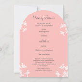 愛する記憶の中の白い野花の葬儀カード 招待状 (裏面)