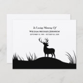 愛する記憶の中の鹿の追悼の追悼碑 サンキューカード (正面/裏面)