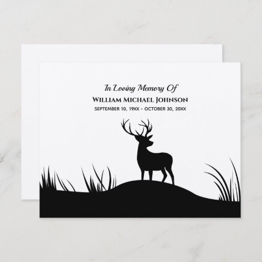 愛する記憶の中の鹿の追悼の追悼碑 サンキューカード (正面/裏面)