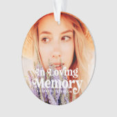 愛する記憶の中シンプルでカスタムの写真記念 オーナメント (正面)