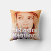愛する記憶の中シンプルでカスタムの写真記念 クッション (裏面)
