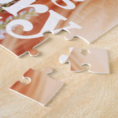 愛する記憶の中シンプルでカスタムの写真記念 ジグソーパズル (側面)