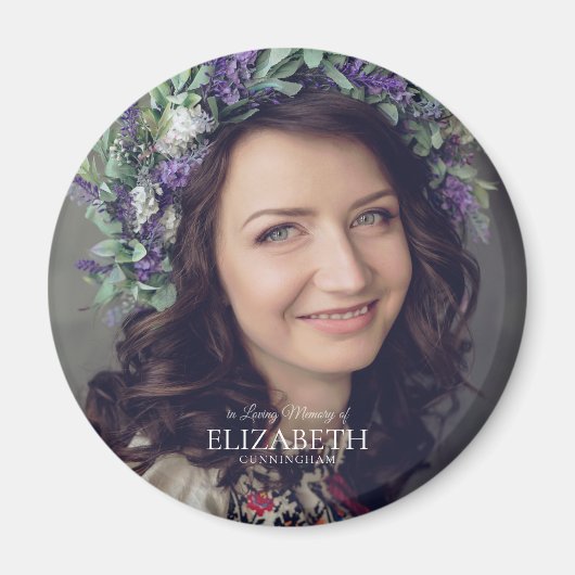 愛する記憶の中シンプルでカスタムの写真記念 マグネット (正面)