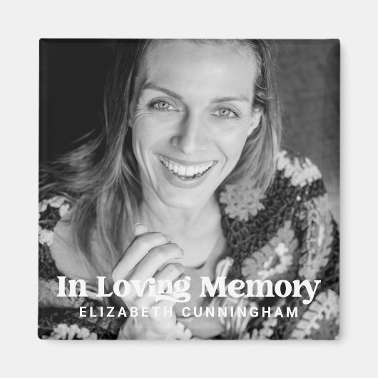 愛する記憶の中シンプルでカスタムの写真記念 マグネット (正面)