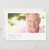 愛する記憶の中モダンでミニマルの写真の死別 サンキューカード (正面)