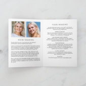 愛する記憶の中モダンで9 – 写真の折り畳まれた葬儀 プログラム (内部)