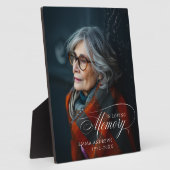 「愛する記憶の中」写真葬儀記念碑 フォトプラーク (側面)