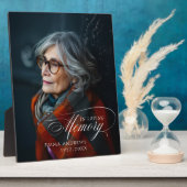 「愛する記憶の中」写真葬儀記念碑 フォトプラーク (側面)