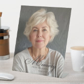 「愛する記憶の中」写真葬儀記念碑 台座サイン (インサイチュ)