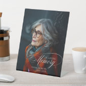 「愛する記憶の中」写真葬儀記念碑 台座サイン (インサイチュ)