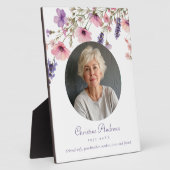 「愛する記憶の中」花写真葬祭記念 フォトプラーク (側面)