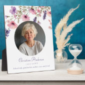 「愛する記憶の中」花写真葬祭記念 フォトプラーク (側面)