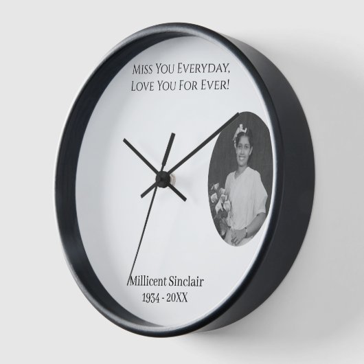 愛する記憶の中 – 記憶 壁時計 (傾斜)