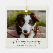 愛する記憶の写真でペットの記念撮影 セラミックオーナメント (裏面)