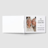 愛する記憶の写真でミニマルなダブル記念碑 ゲストブック (全面)