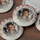 愛する記憶の写真のスペインの葬儀 缶バッジ