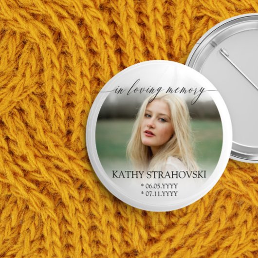 愛する記憶の写真の繊細な書 缶バッジ