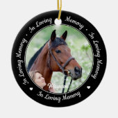 愛する記憶の写真の馬の記念馬術 セラミックオーナメント (正面)