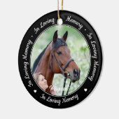 愛する記憶の写真の馬の記念馬術 セラミックオーナメント (左)