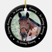 愛する記憶の写真の馬の記念馬術 セラミックオーナメント (裏面)