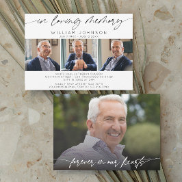 愛する記憶の写真コラージュ葬儀の水平 招待状