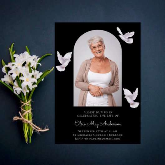 愛する記憶の写真スタイリッシュのエレガント中 招待状