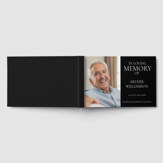 愛する記憶の写真ミニマルで ゲストブック (全面)