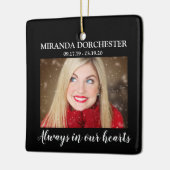 愛する記憶の写真記念クリスマスツリー セラミックオーナメント (左)