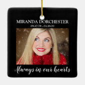 愛する記憶の写真記念クリスマスツリー セラミックオーナメント (裏面)