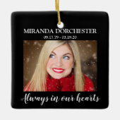 愛する記憶の写真記念クリスマスツリー セラミックオーナメント (正面)