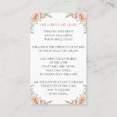 愛する記憶の写真記念ピーチエレガントバラ 名刺 (裏面)