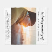 愛する記憶の写真詩のトリビュートブランケット フリースブランケット (正面(横))