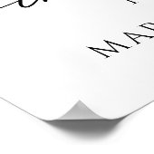 愛する記憶の写真 エレガントなスクリプト葬儀 ポスター (角)