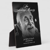 愛する記憶の写真 エレガントなスクリプト テーブルトップ フォトプラーク (側面)