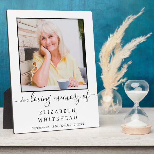 愛する記憶の写真　シンプル記念プレート フォトプラーク (側面)