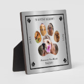 愛する記憶の写真 ペットメモリアル - シルバートーン フォトプラーク (正面)