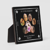 愛する記憶の写真 ペットメモリアル - ブラックシルバー フォトプラーク (正面)