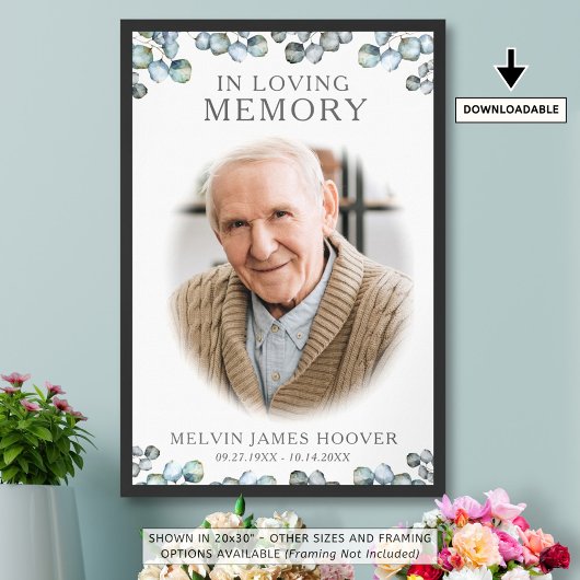 愛する記憶の写真 ユーカリのグリーン ポスター